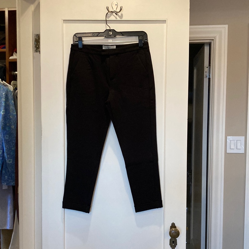 Joie black knit capri pants 6